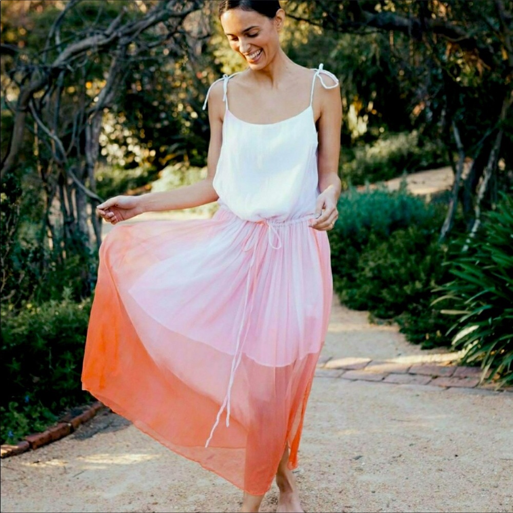 NWT MLM Tours Ombré Silk Midi Dress - sz M